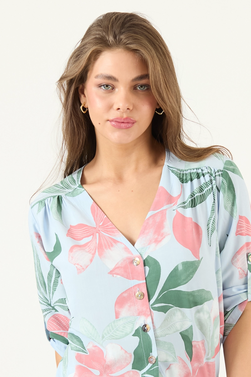 BLUSA ESTAMPADA CELESTE COD 4517705 - 2