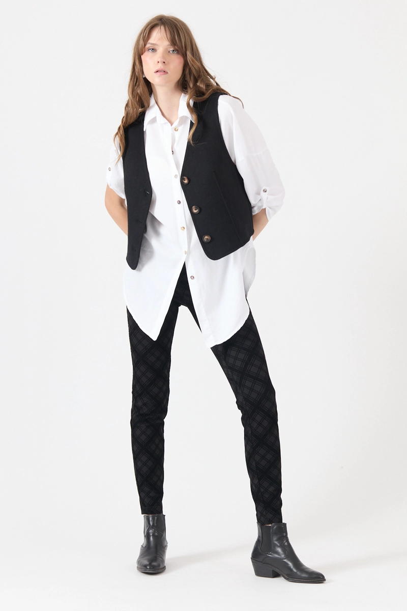 LEGGINGS CUADRILLE GRIS COD 1900876 - 1