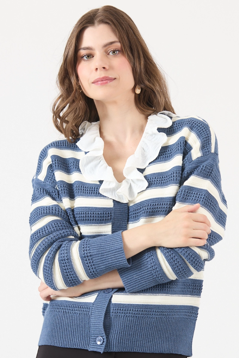 CARDIGAN LISTADO AZUL COD 5414516 - 2