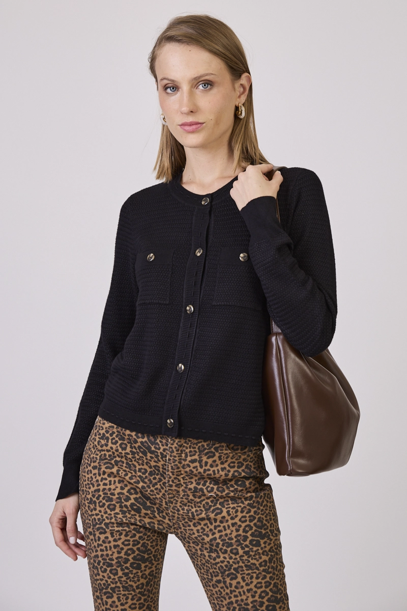 CARDIGAN NEGRO COD 5414546 - 1