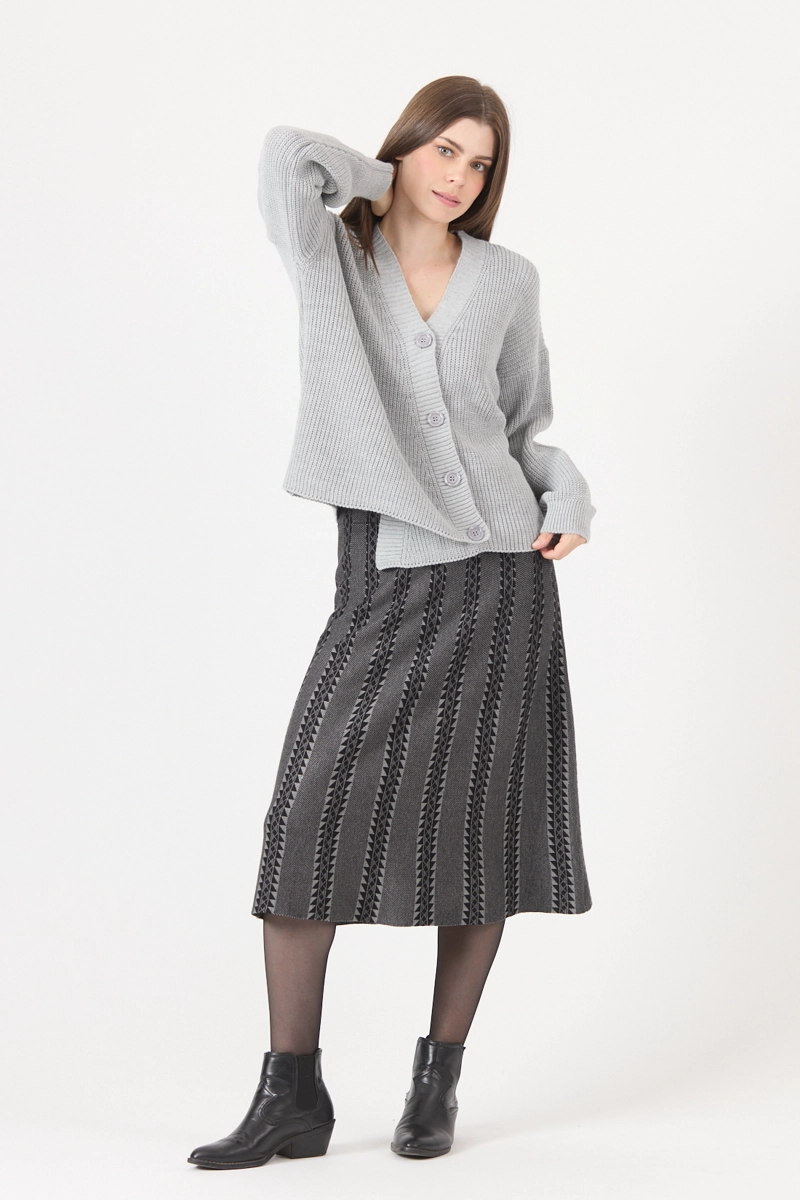 FALDA JACQUARD GRIS COD 5048886 - 1