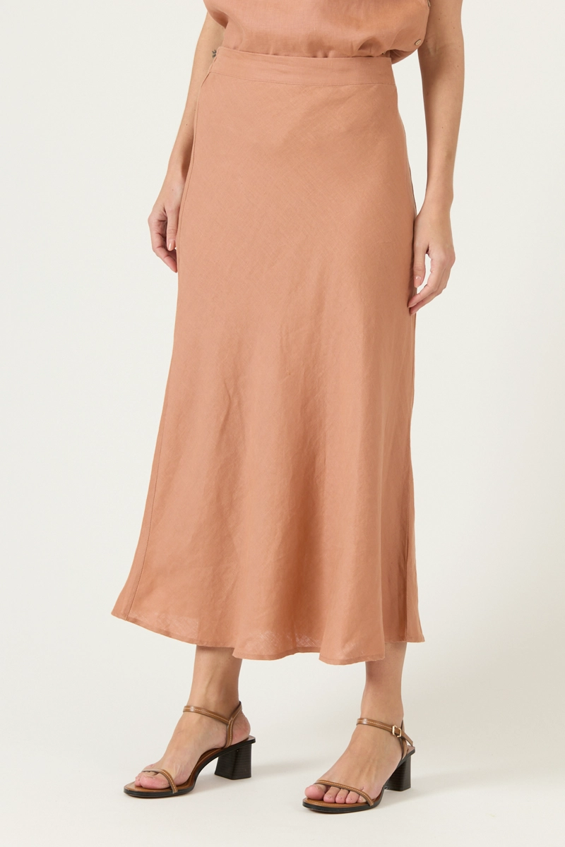FALDA DE LINO CAFE  COD 5008565 - 2