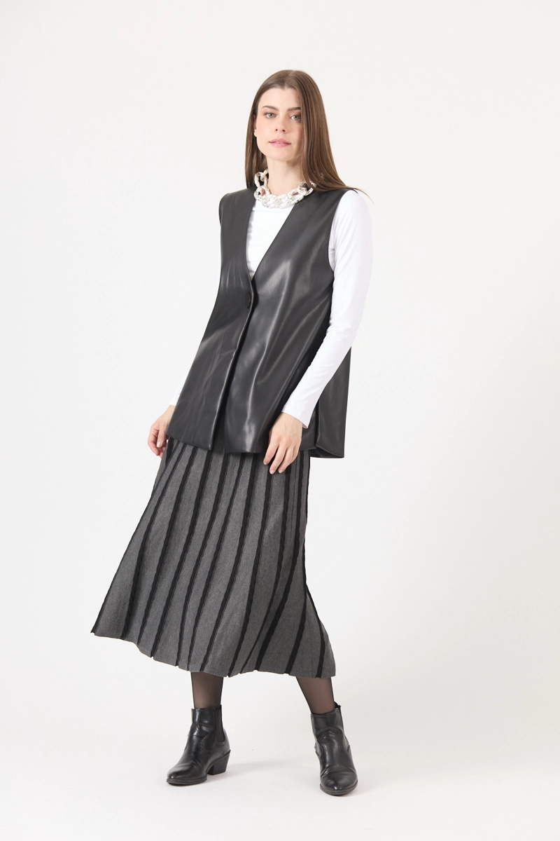 FALDA JACQUARD GRIS COD 5048896 - 1