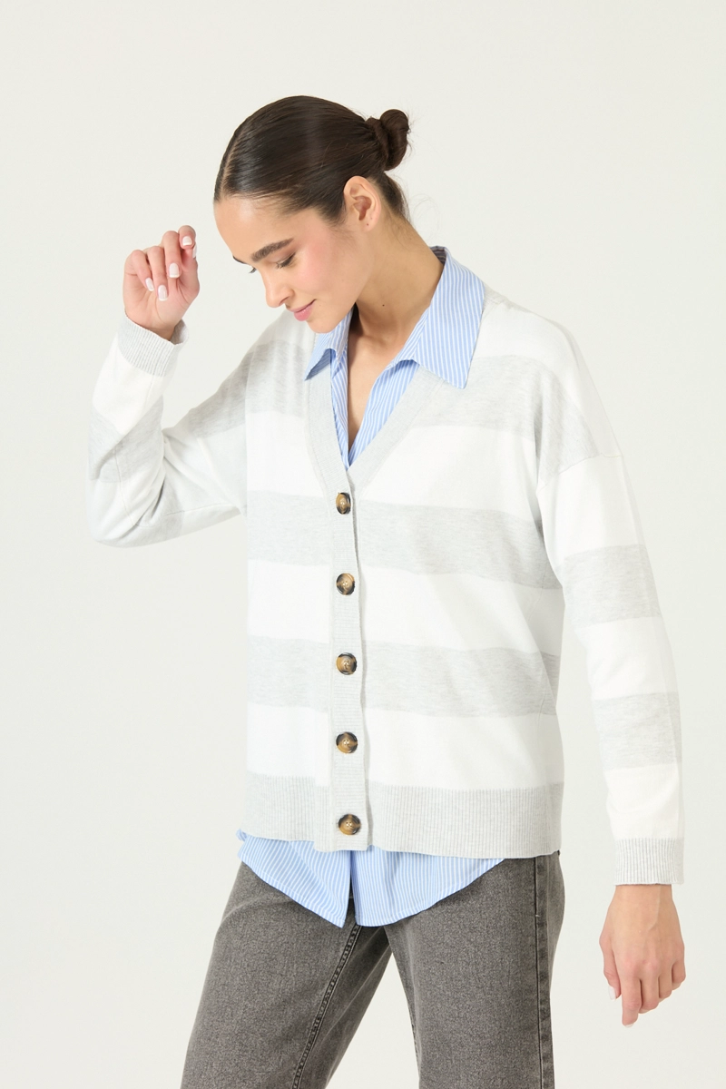 CARDIGAN GRIS COD 5405955 - 3