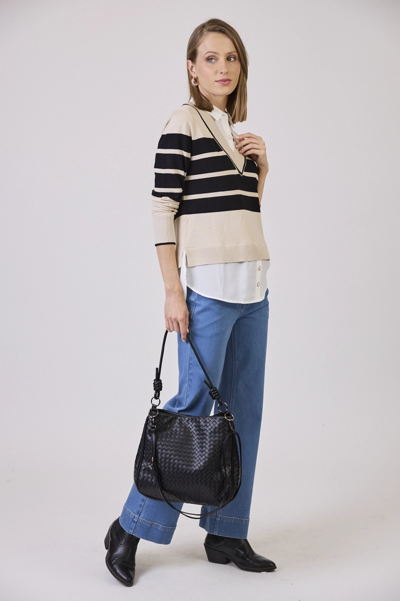 CONJUNTO LISTADO BEIGE COD 5414756 - 1