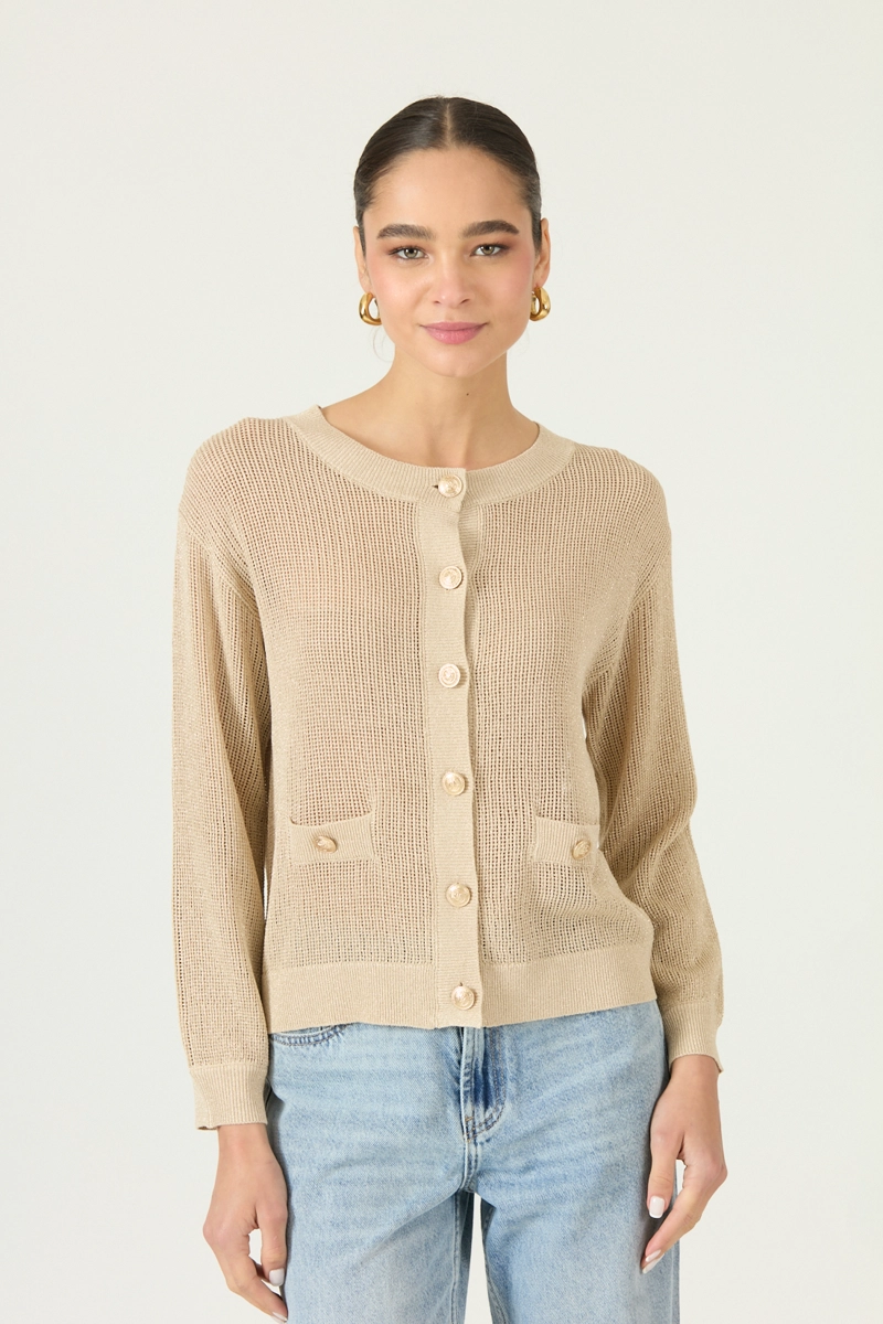 CARDIGAN BEIGE COD 5405835 - 3