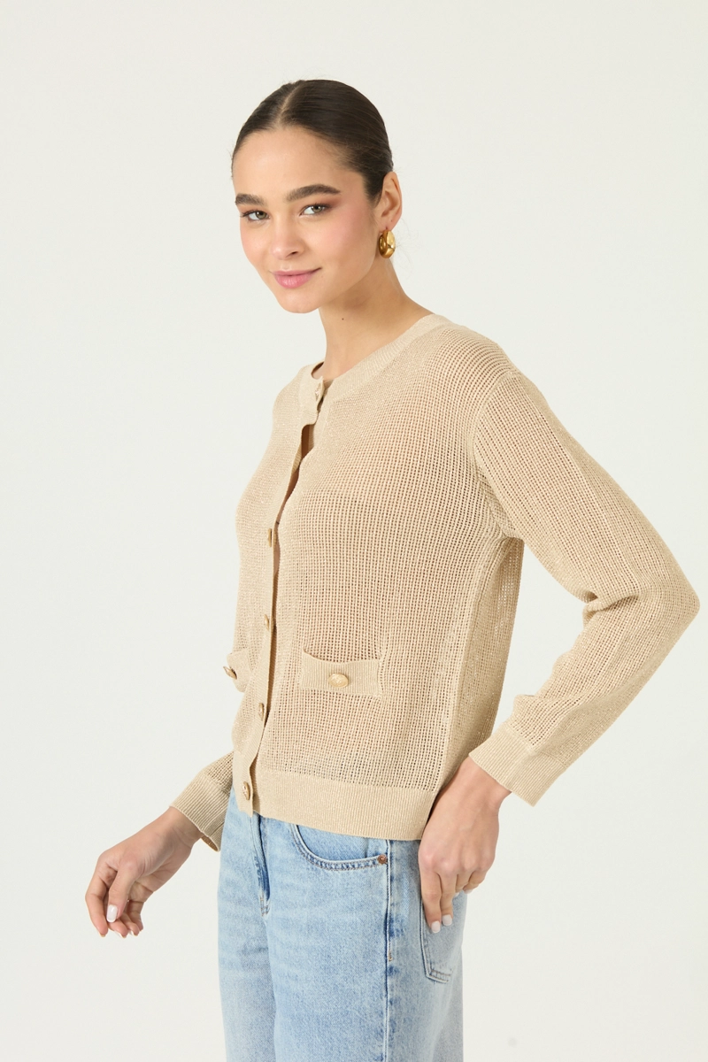 CARDIGAN BEIGE COD 5405835 - 4