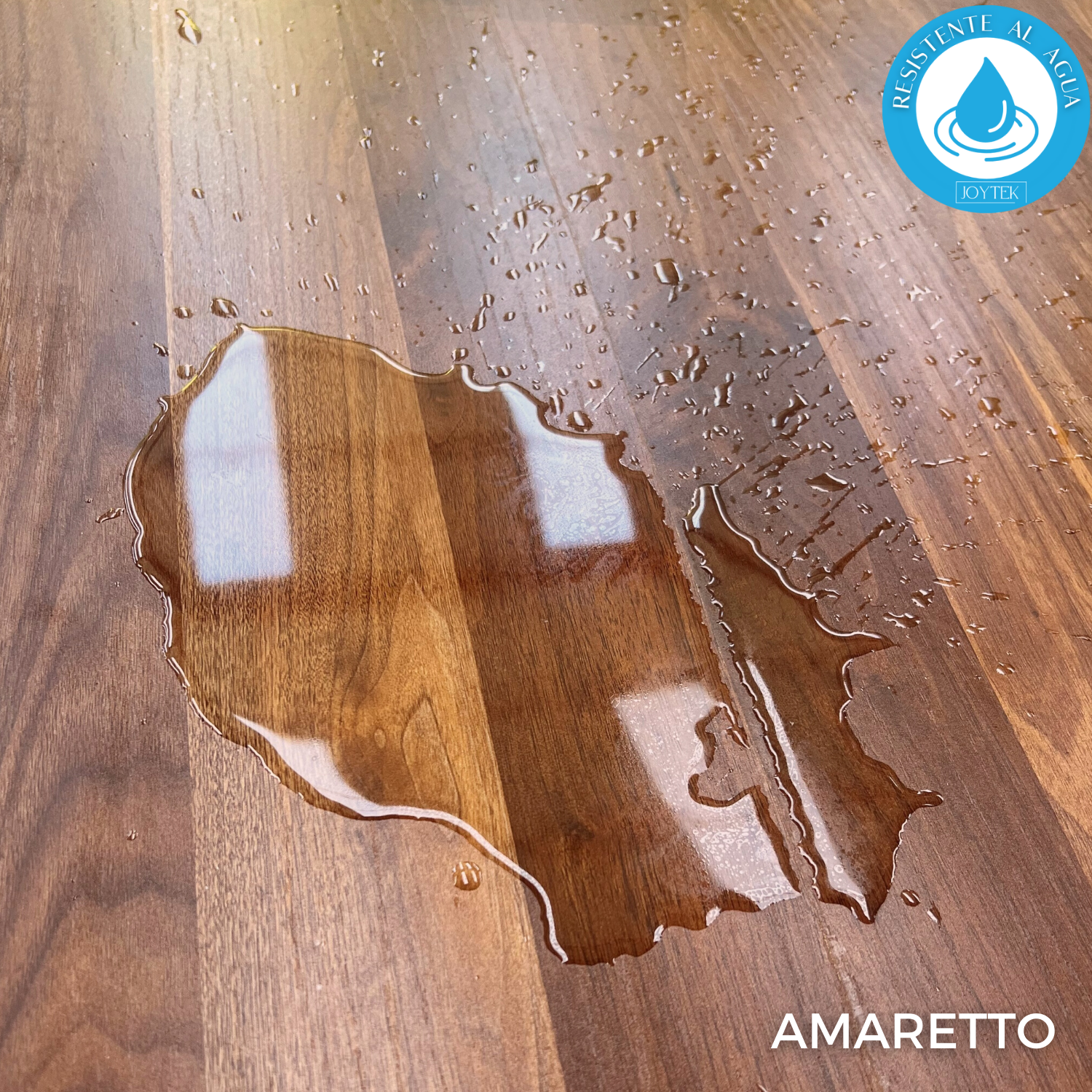 PISO FLOTANTE RESISTENTE AL AGUA 8 MM AMARETTO 122 CM X 20 CM 2.44 M2 - 1