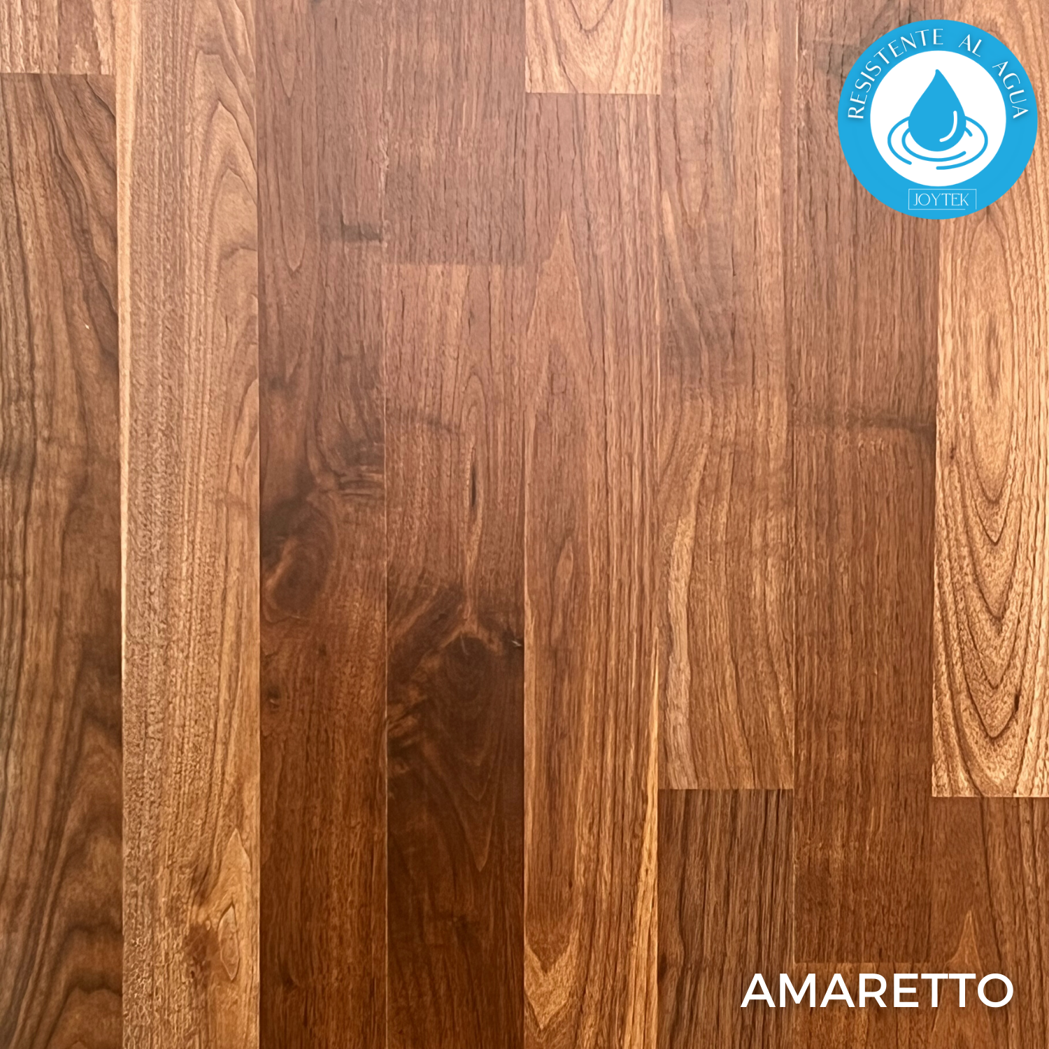 PISO FLOTANTE RESISTENTE AL AGUA 8 MM AMARETTO 122 CM X 20 CM 2.44 M2 - 2
