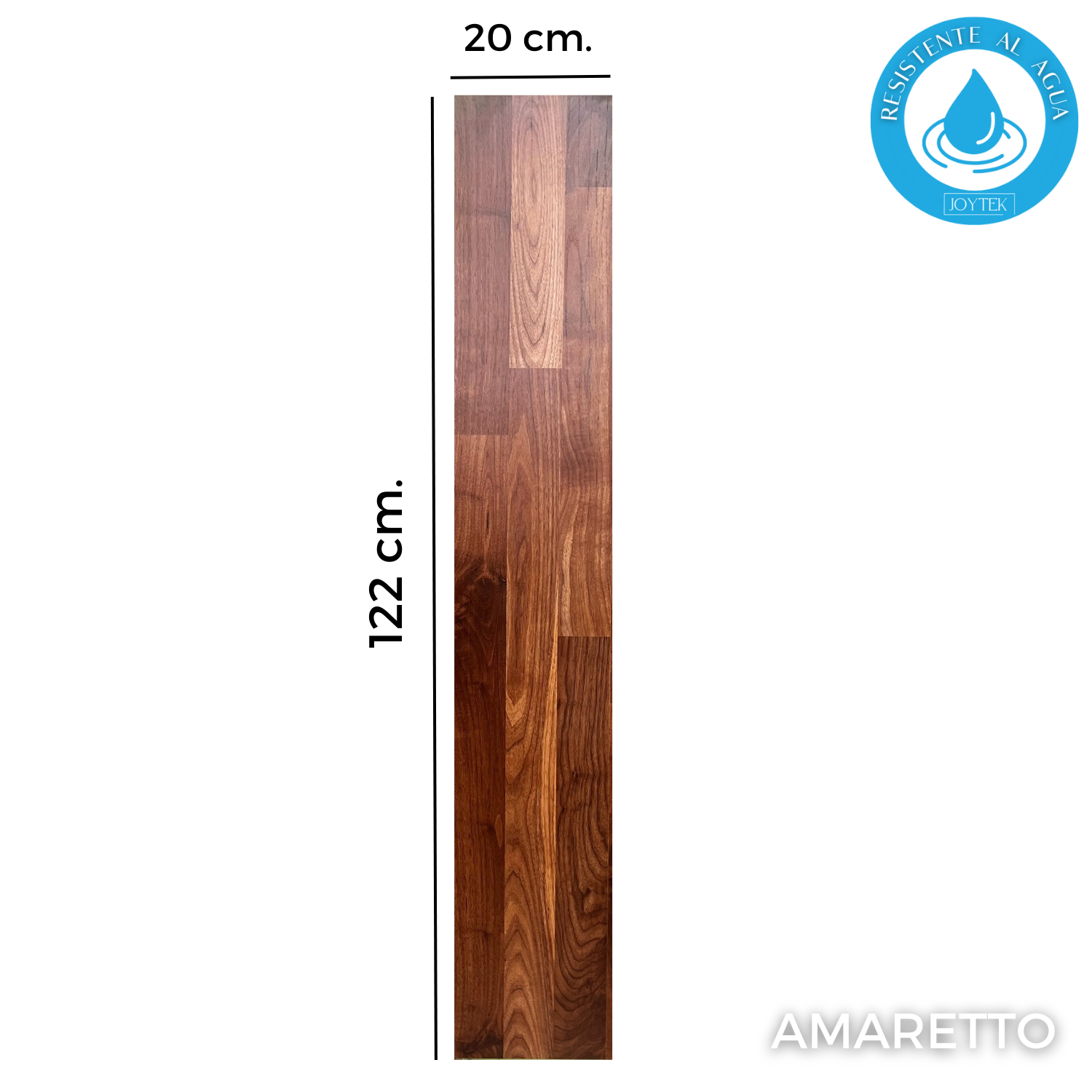 PISO FLOTANTE RESISTENTE AL AGUA 8 MM AMARETTO 122 CM X 20 CM 2.44 M2 - 4