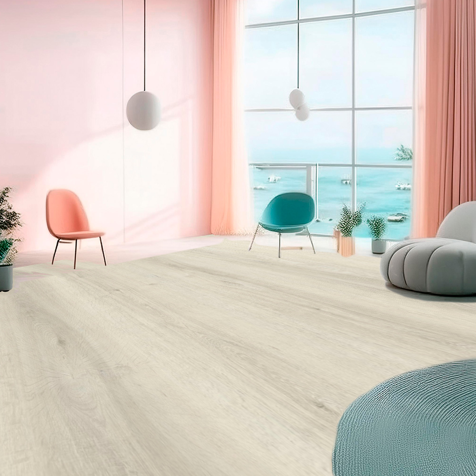 PISO VINÍLICO SPC 5 MM POSITANO 123X18 CM / 2,25 M2 (1 CAJA 8 UNI) - 4