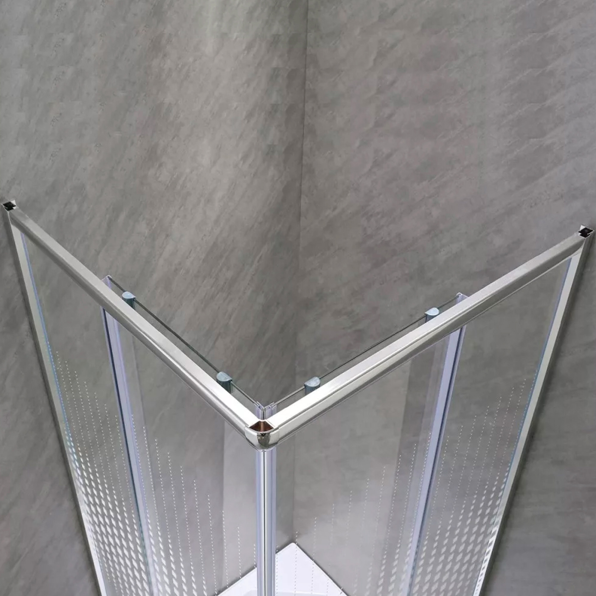 SHOWER DOOR ELEGANT JOYTEK LÍNEAS CURVAS CON RECEPTÁCULO 90X90 CM - 3