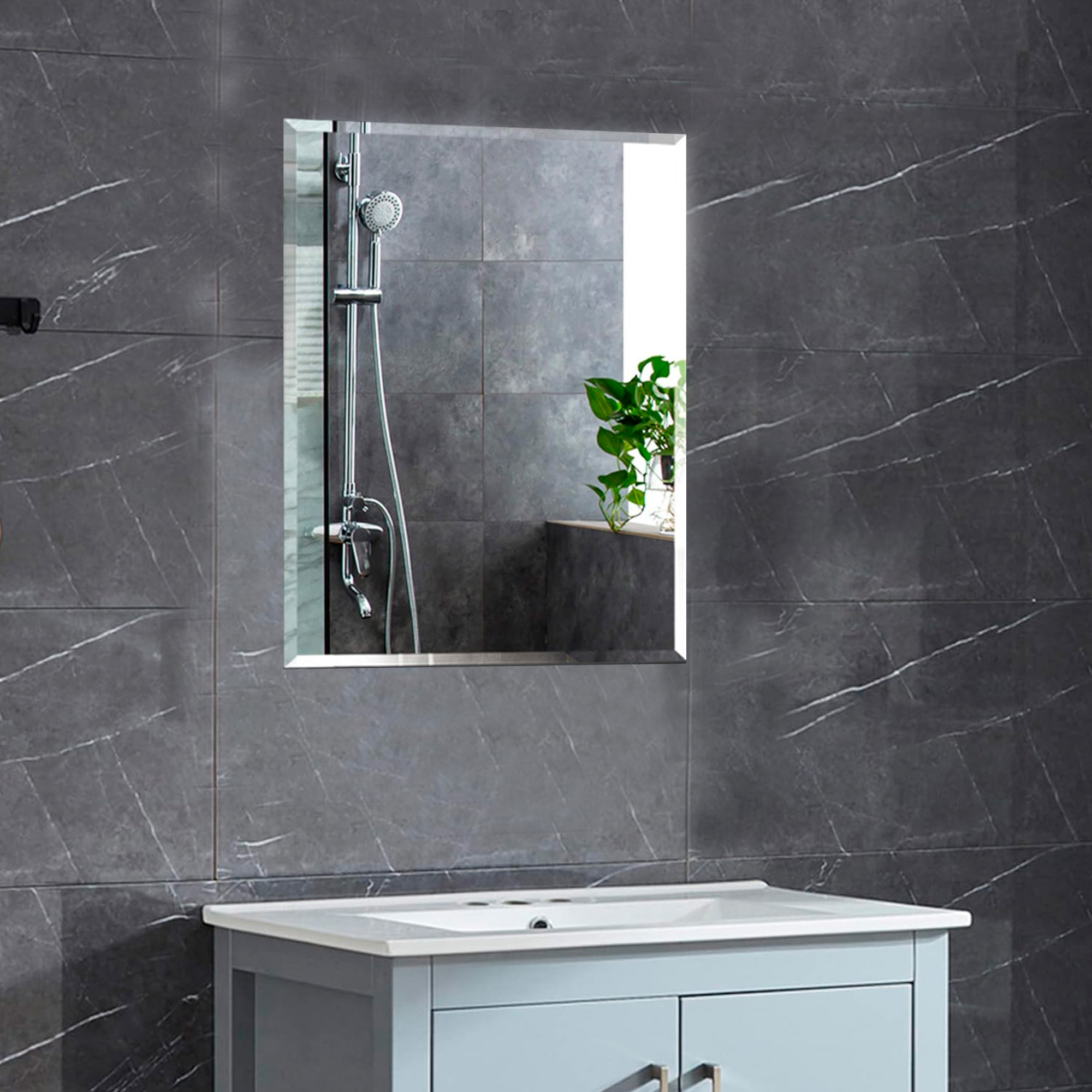 ESPEJO RECTANGULAR PUNTAS RECTAS JOYTEK 60X45 CM - 4