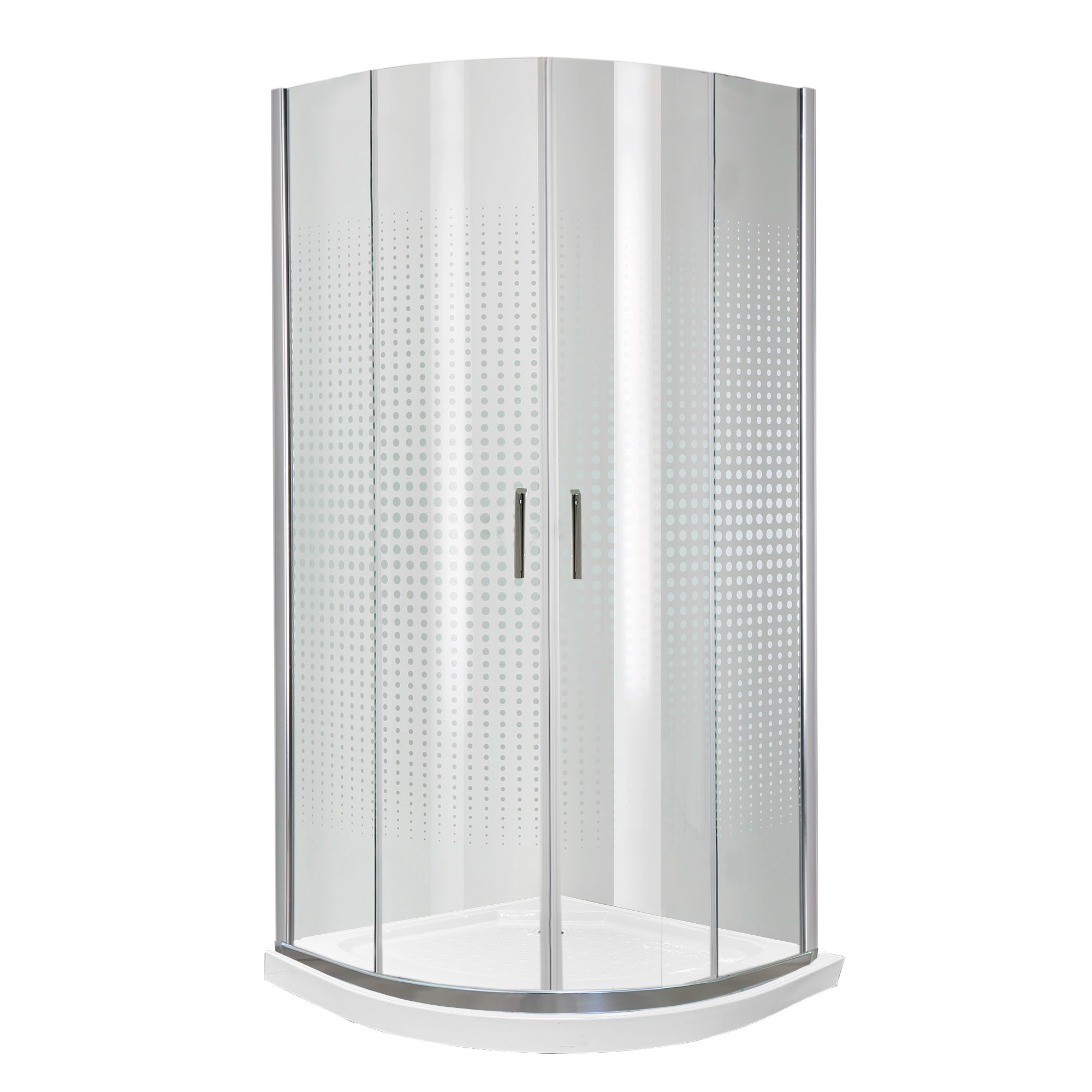 SHOWER 90X90 CURVO ELEGANT JOYTEK CUADROS MOSAICOS CON RECEPTÁCULO - 2
