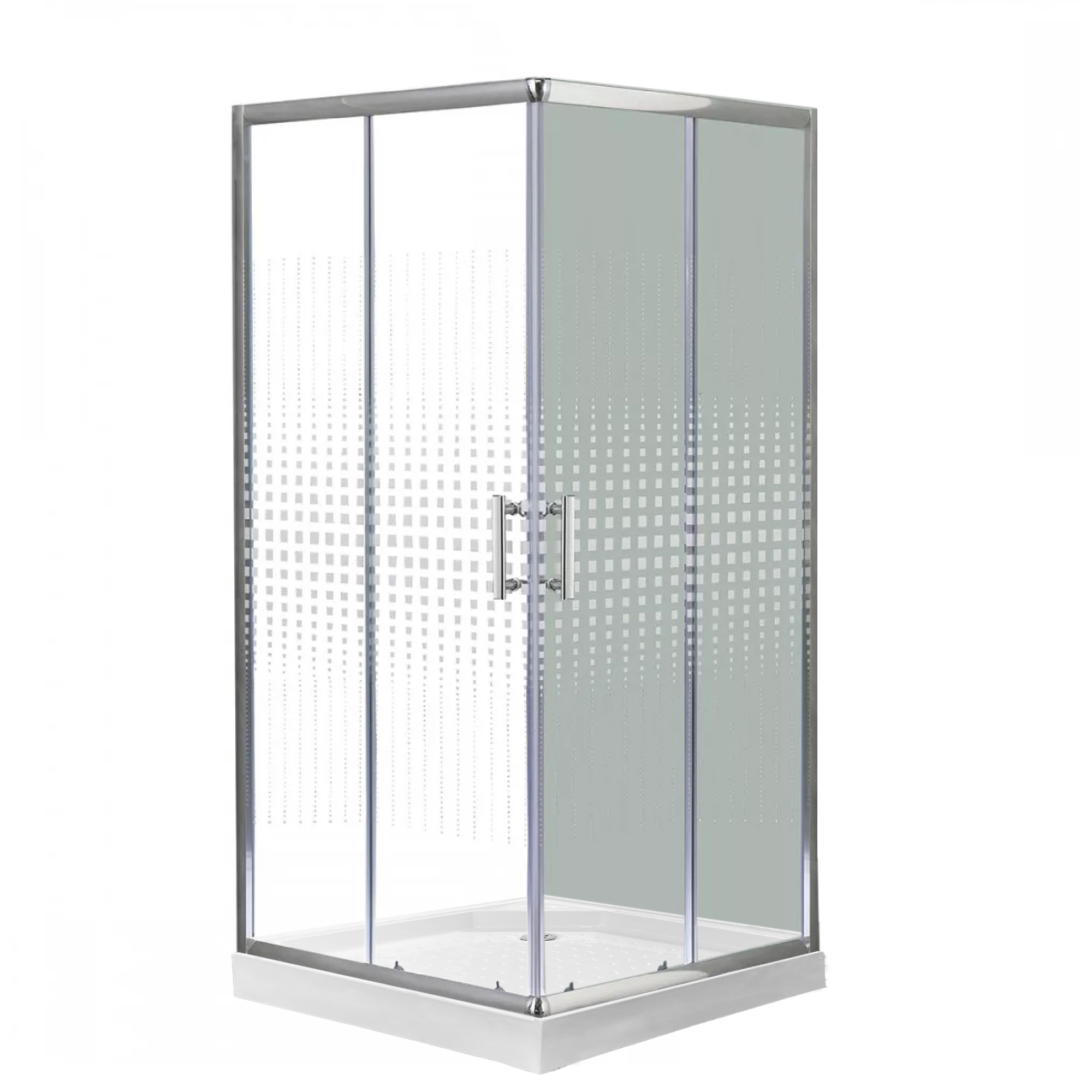 SHOWER DOOR ELEGANT JOYTEK CUADROS MOSAICOS CON RECEPTÁCULO 90X90 CM - 3