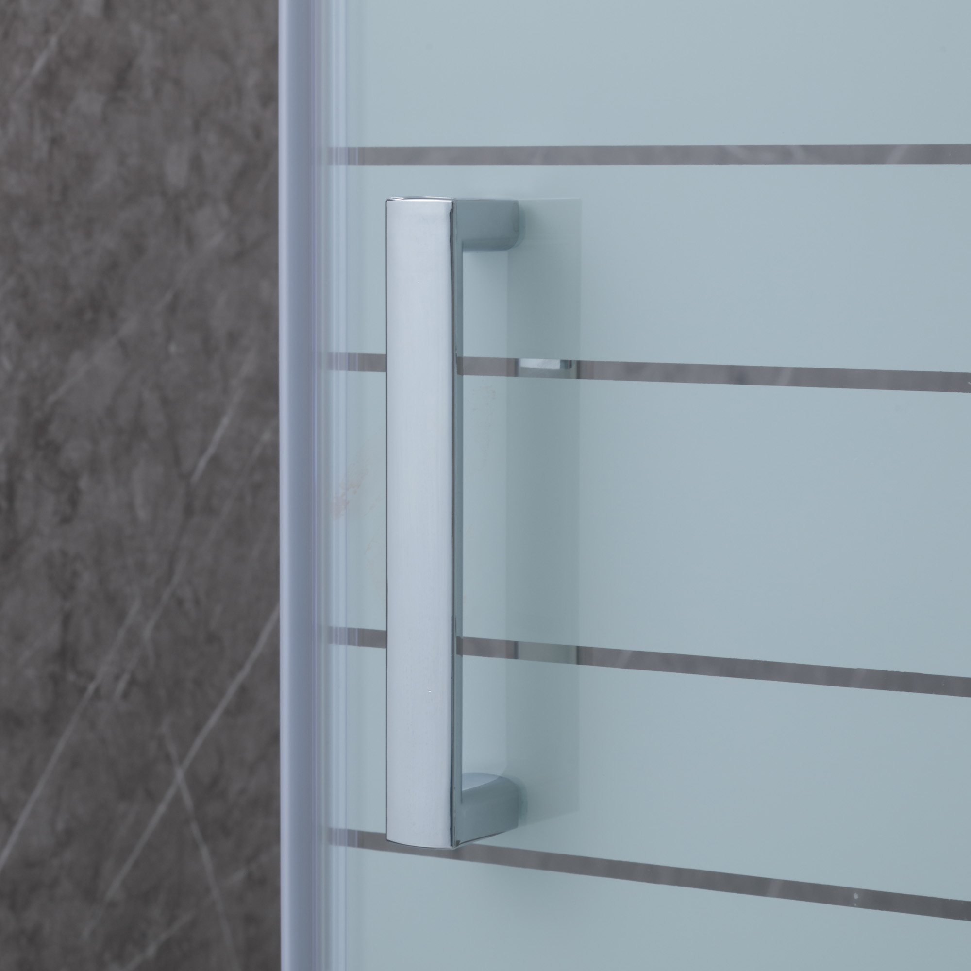 MAMPARA AJUSTABLE DE DUCHA 140-160 CM LÍNEAS BLANCAS - 3
