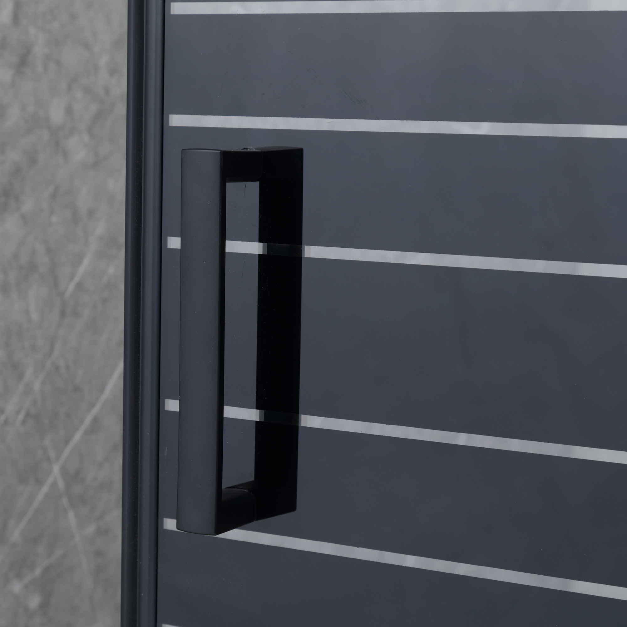 MAMPARA AJUSTABLE DE DUCHA 120-140 CM LÍNEAS NEGRAS - 3