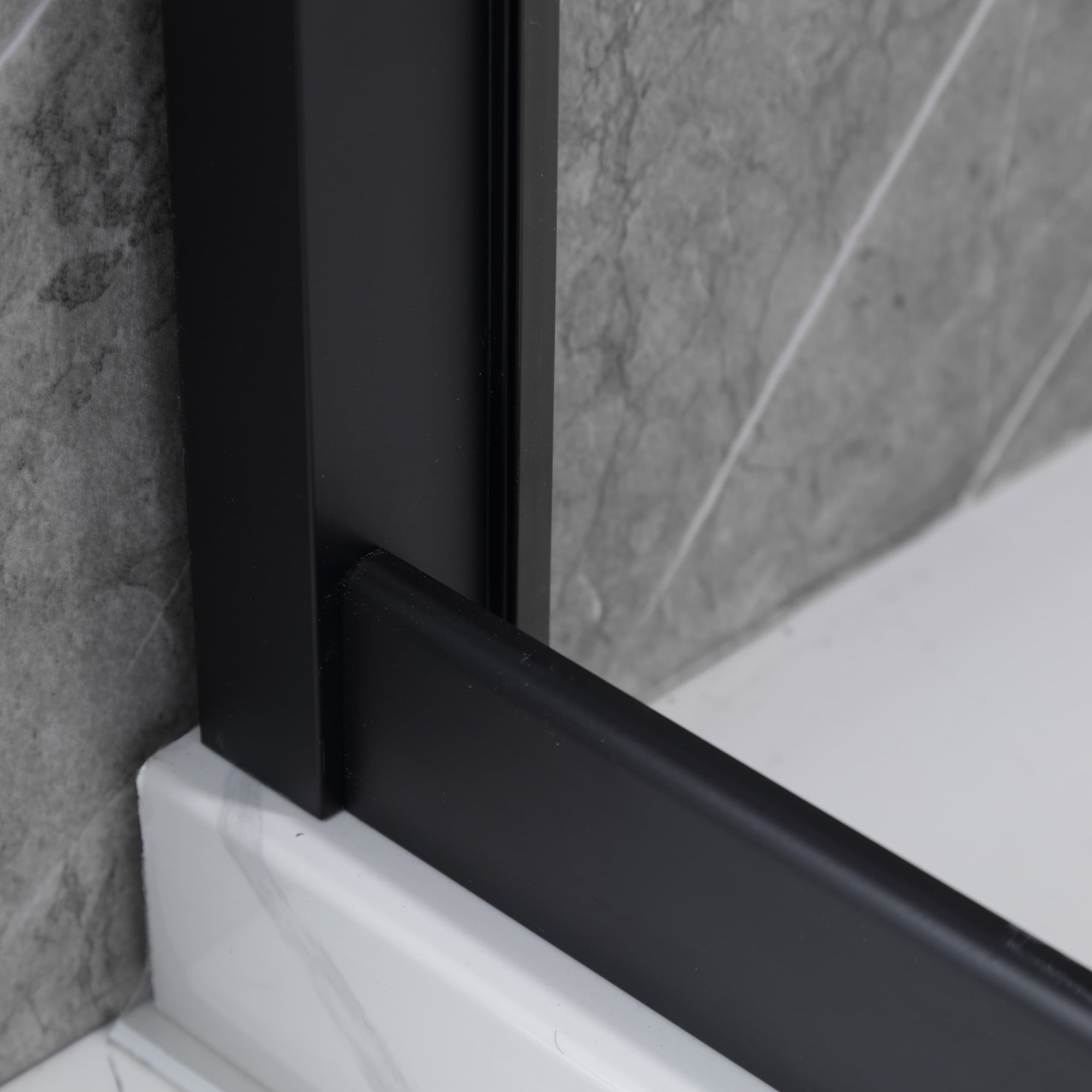 MAMPARA AJUSTABLE DE DUCHA 120-140 CM LÍNEAS NEGRAS - 4