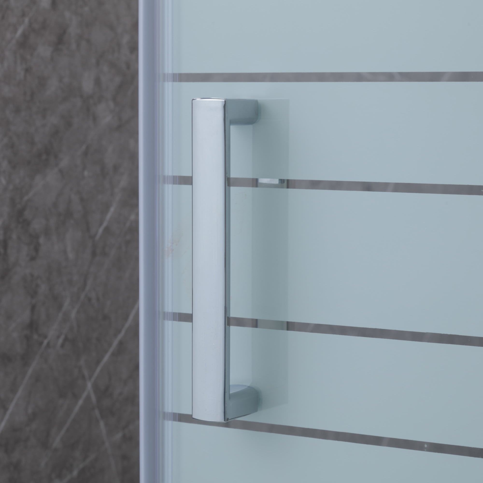 MAMPARA AJUSTABLE DE DUCHA 120-140 CM LÍNEAS BLANCAS - 3