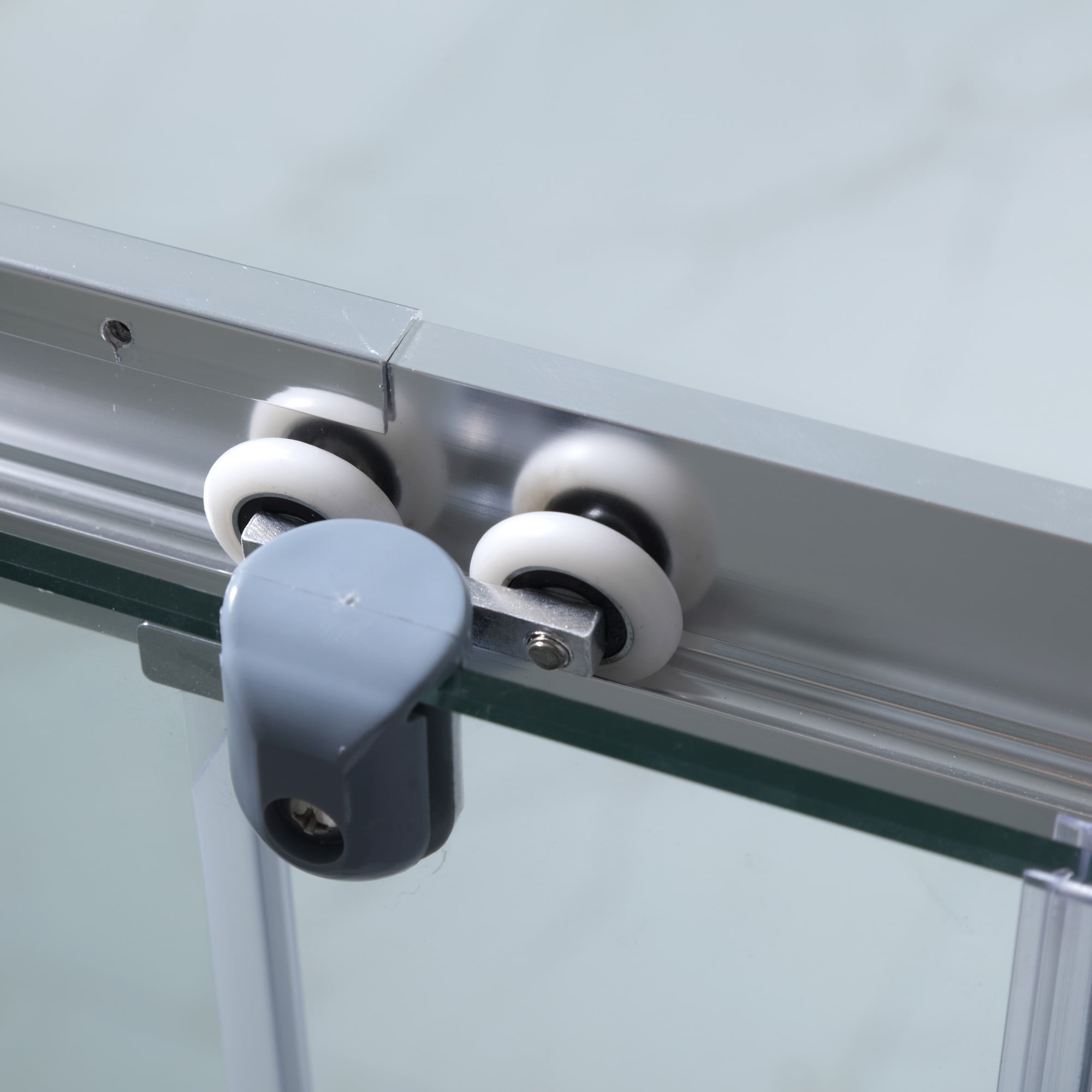 MAMPARA AJUSTABLE DE DUCHA 120-140 CM LÍNEAS BLANCAS - 4