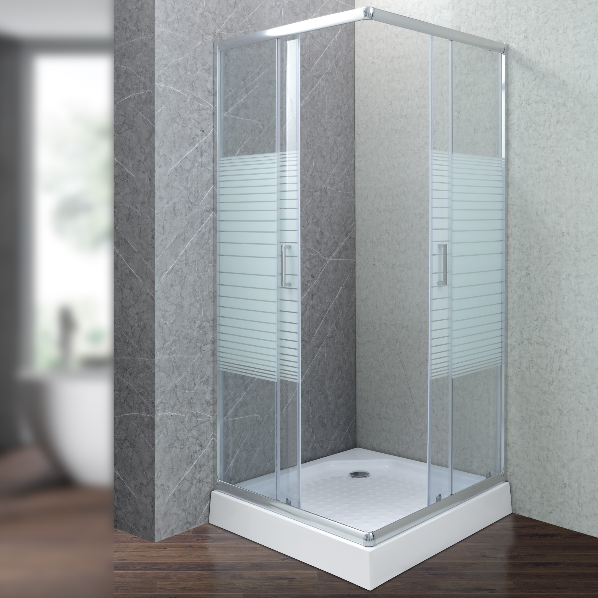 SHOWER RECTO STRAVA BLANCO 70X70CM - 2