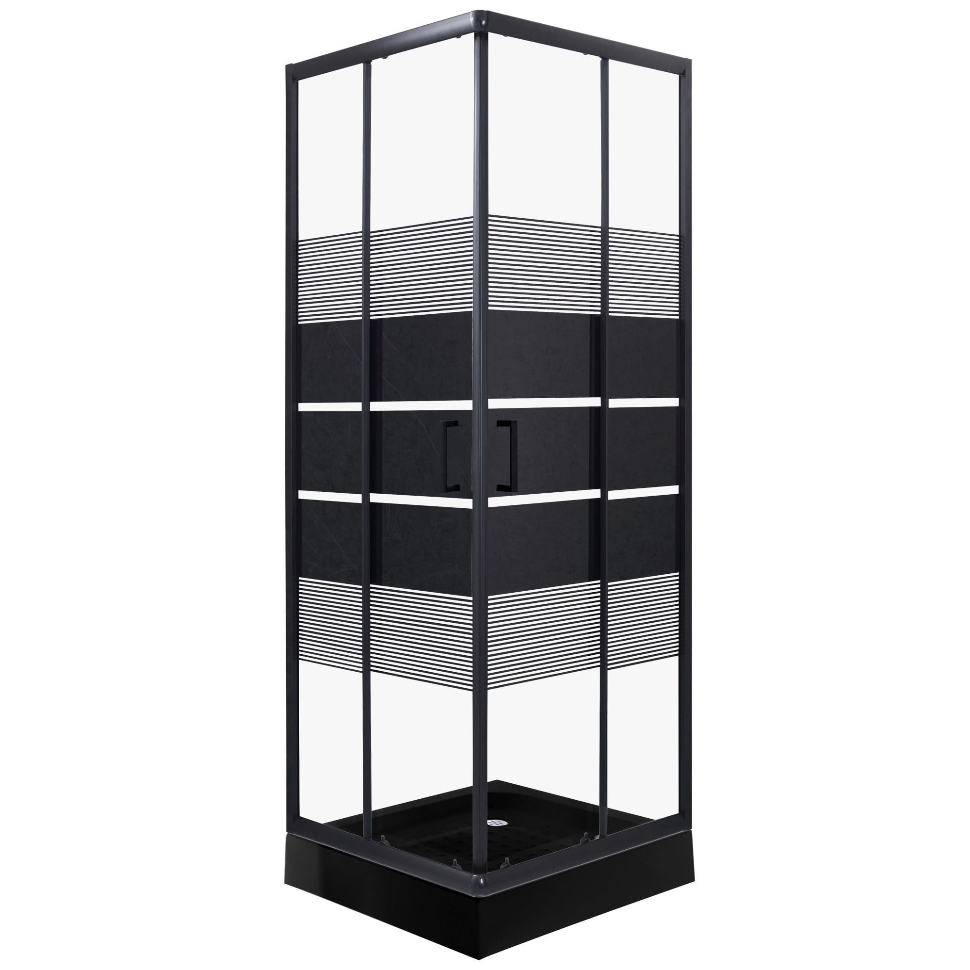 SHOWER RECTO STYLE NEGRO 70X70X185CM - 1
