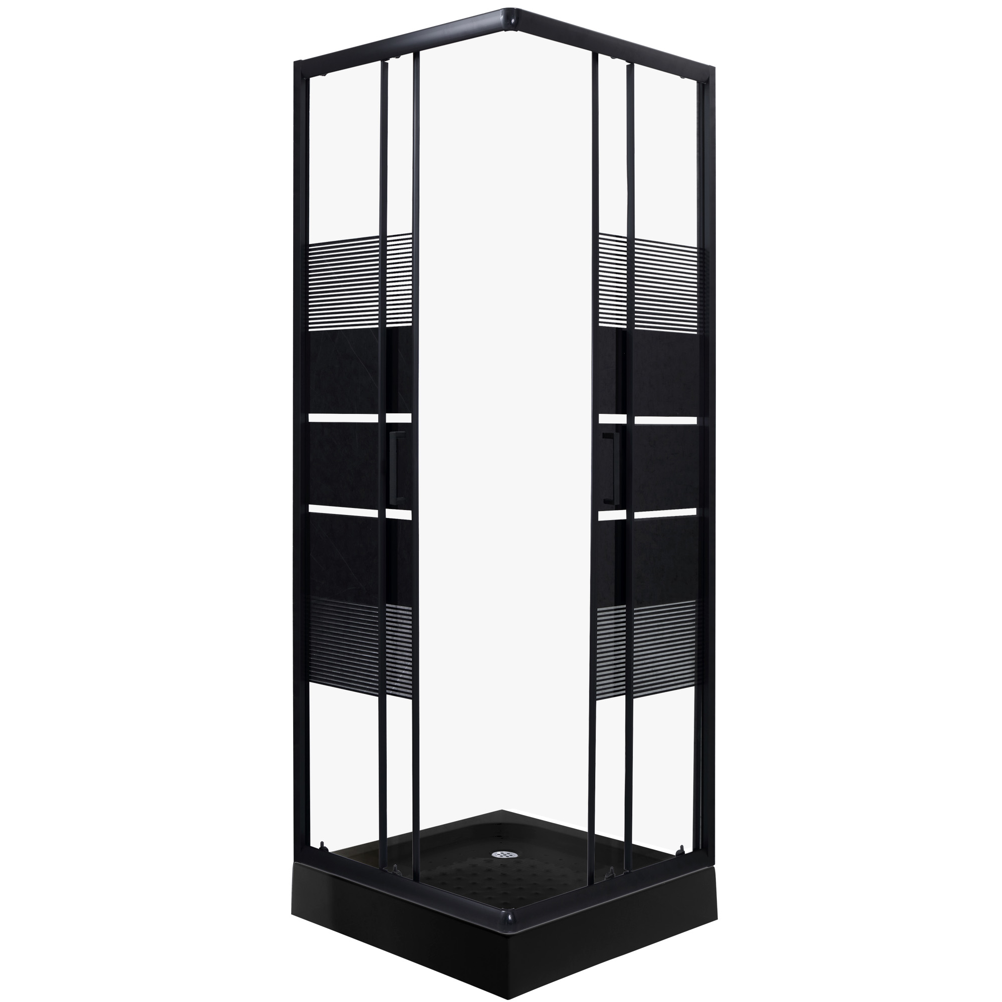 SHOWER RECTO STYLE NEGRO 70X70X185CM - 3