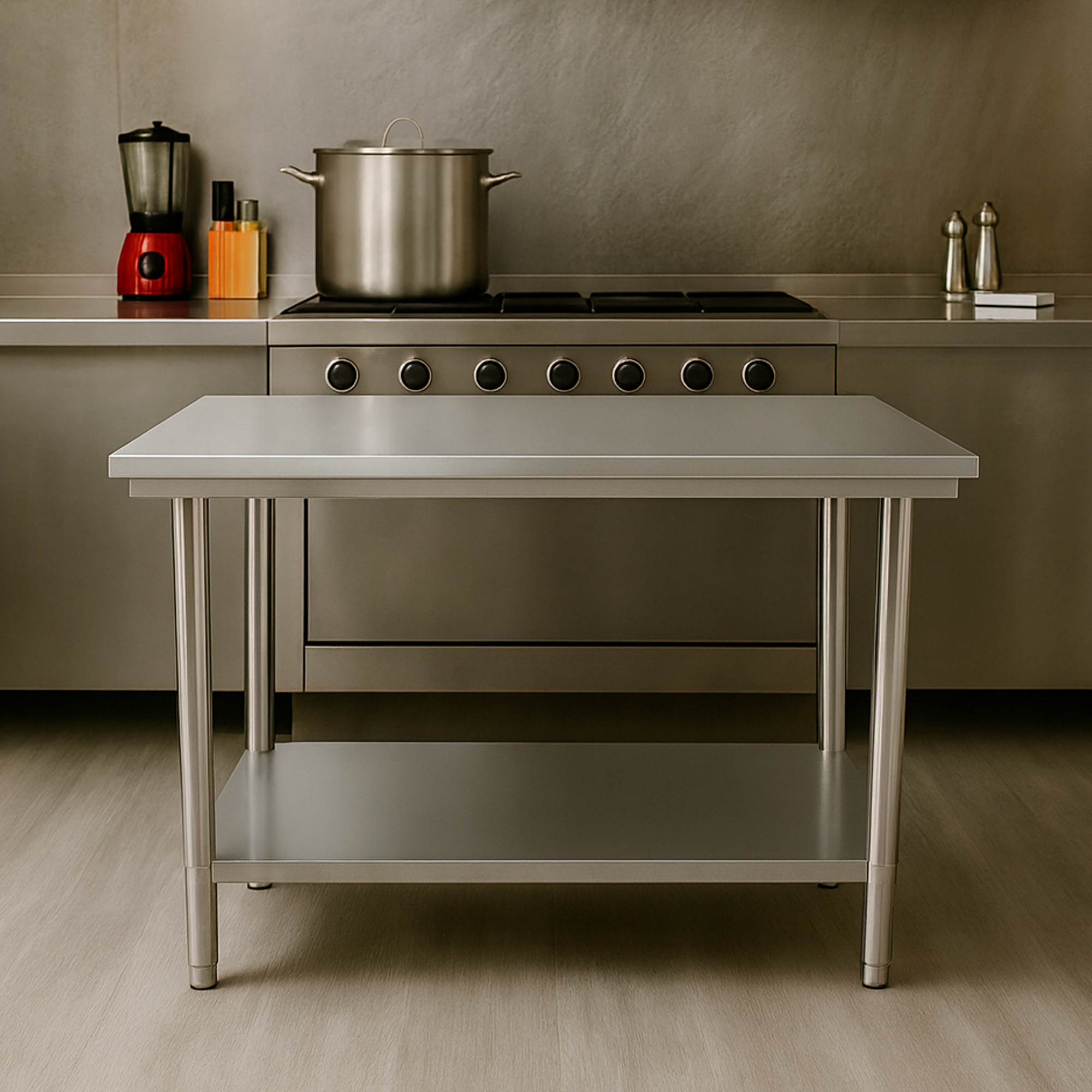 MESON DE COCINA JOYTEK ACERO INOXIDABLE 120X60X85 CM - 3