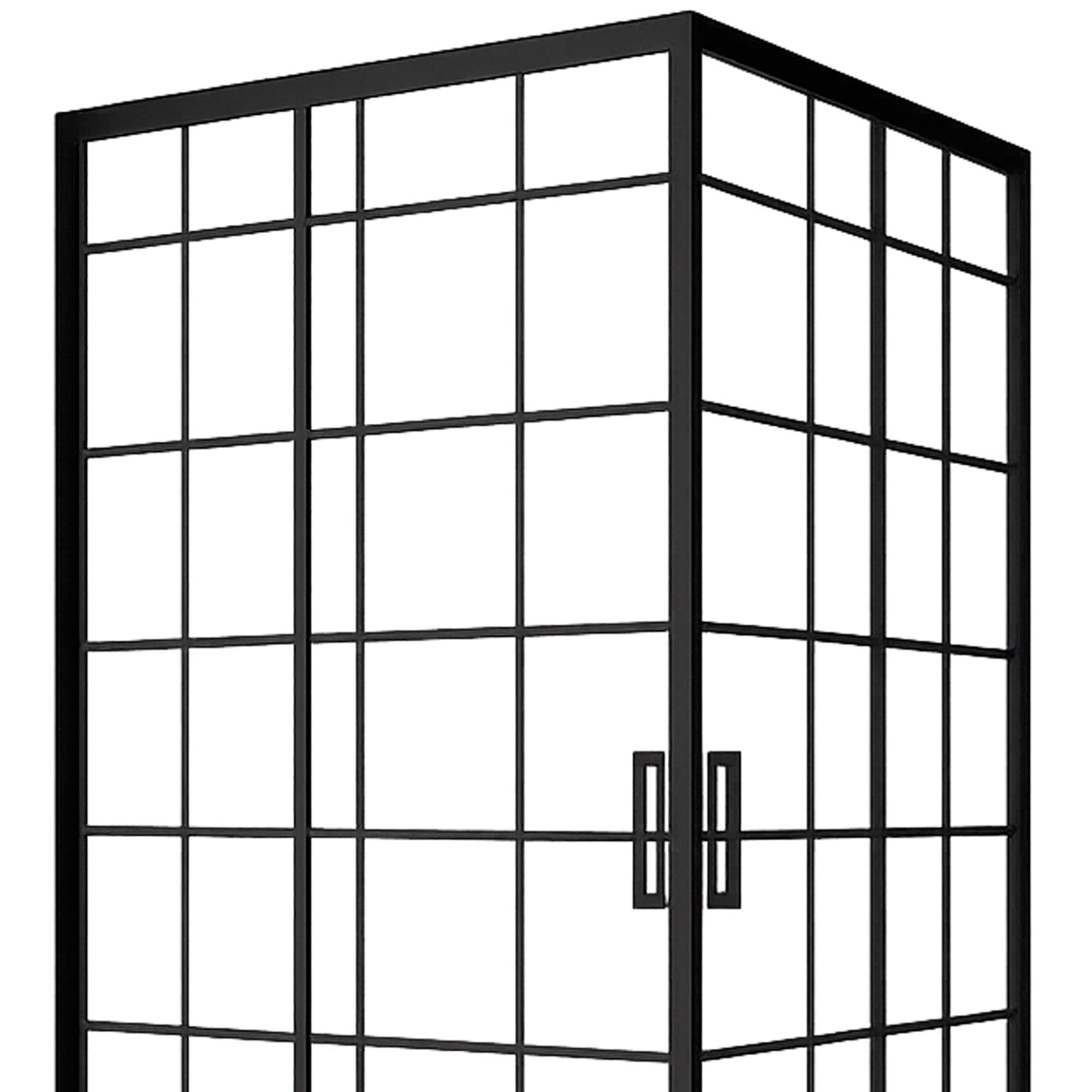 SHOWER DOOR JOYTEK RECTO CUADROS NEGROS 100X70X198CM CON RECEPTACULO - 4