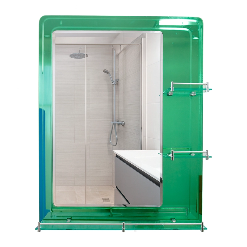 ESPEJO CON REPISAS RECTANGULAR GREEN 80X60 CM - 1