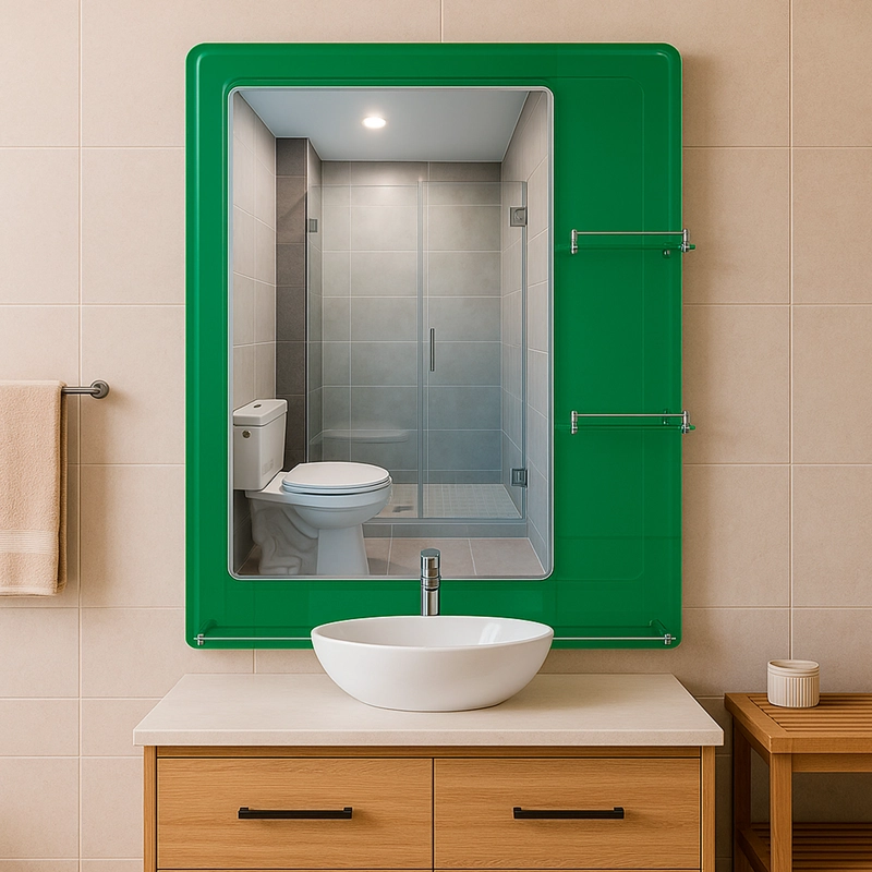 ESPEJO CON REPISAS RECTANGULAR GREEN 80X60 CM - 5