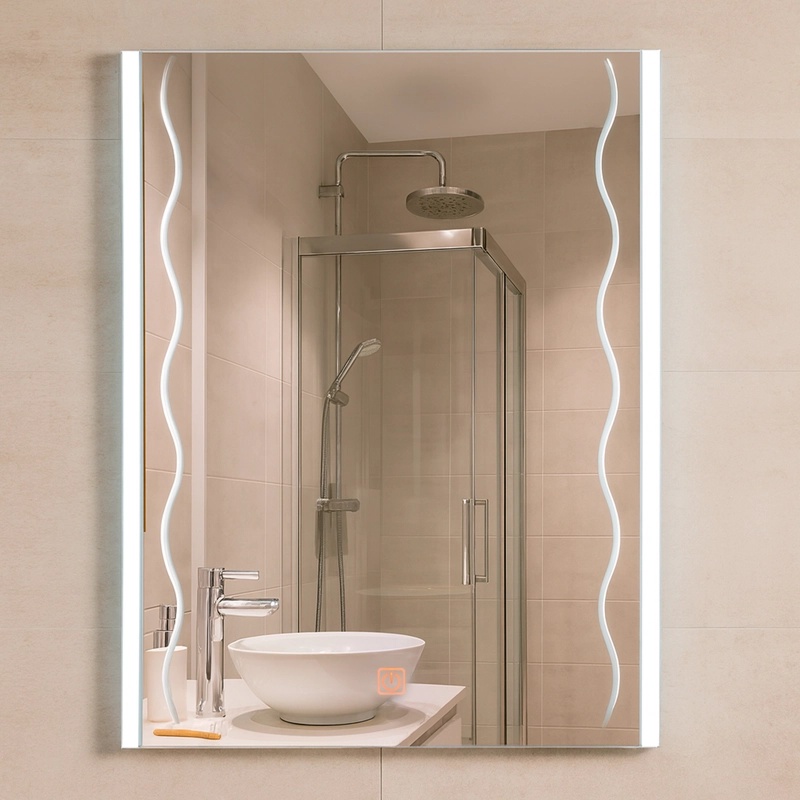 ESPEJO LED LINEAS CURVAS JOYTEK RECTANGULAR 80X60 CM - 4