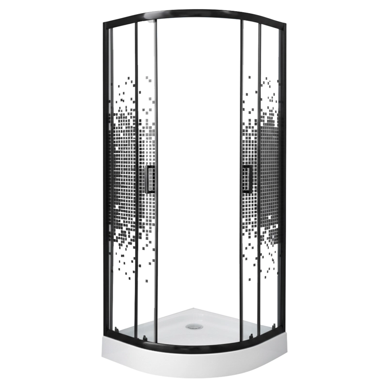 SHOWER DOOR JOYTEK CURVO MOSAIC BLACK 70X70X199 CM (INCLUYE RECEPTACULO) - 9