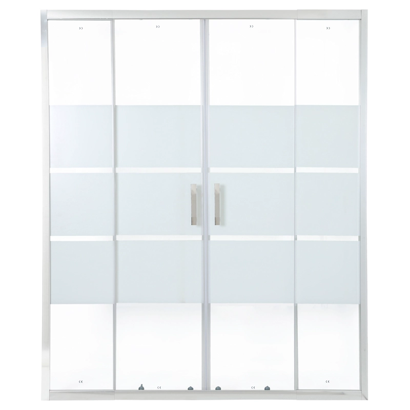 MAMPARA AJUSTABLE DE DUCHA STYLE 160-180 LINEAS BLANCAS (4 HOJAS) - 1