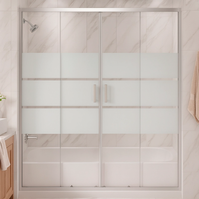 MAMPARA AJUSTABLE DE DUCHA STYLE 160-180 LINEAS BLANCAS (4 HOJAS) - 7