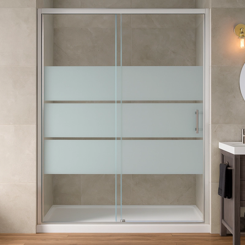 MAMPARA AJUSTABLE DE DUCHA STYLE 140-160 LINEAS BLANCAS (2 HOJAS) - 3
