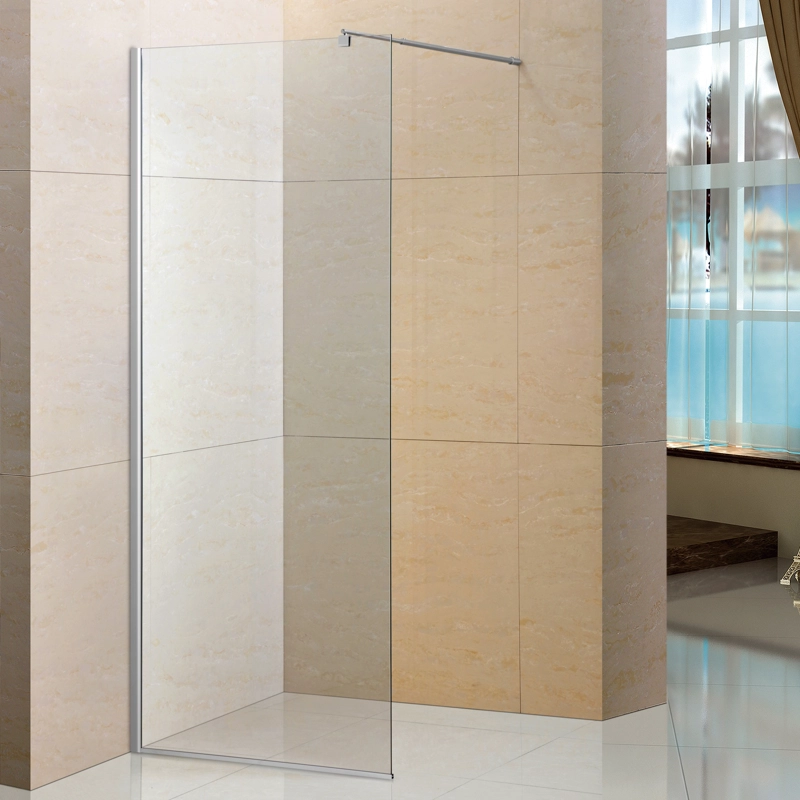 MAMPARA FIJA DE BAÑO RECTA 190X90 TRANSPARENTE 8MM - 1