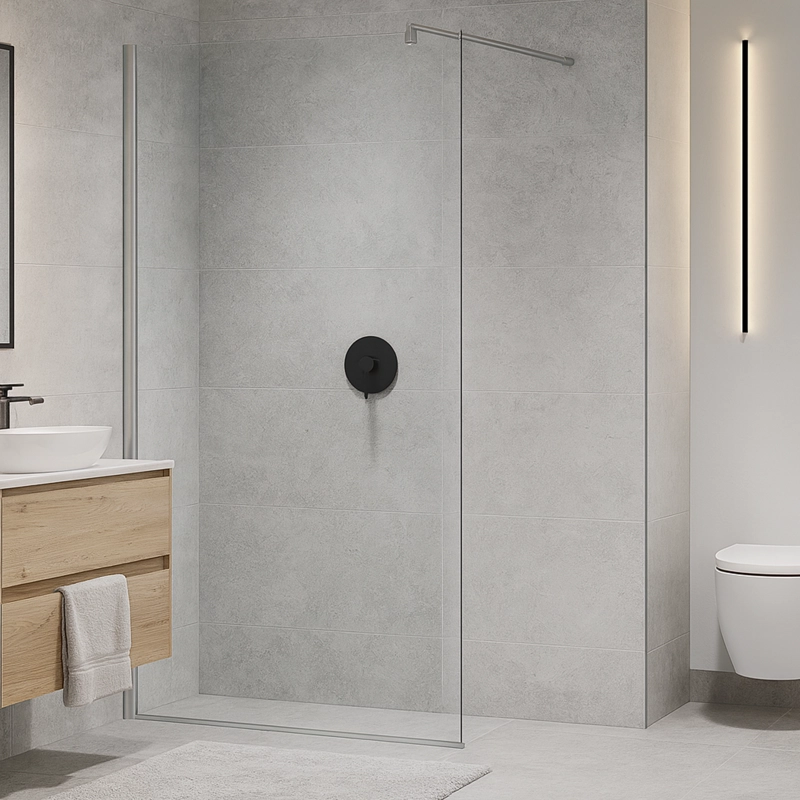 MAMPARA FIJA DE BAÑO RECTA 190X90 TRANSPARENTE 8MM - 3
