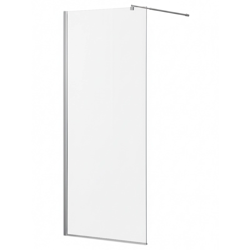 MAMPARA FIJA DE BAÑO RECTA 190X90 TRANSPARENTE 8MM - 5
