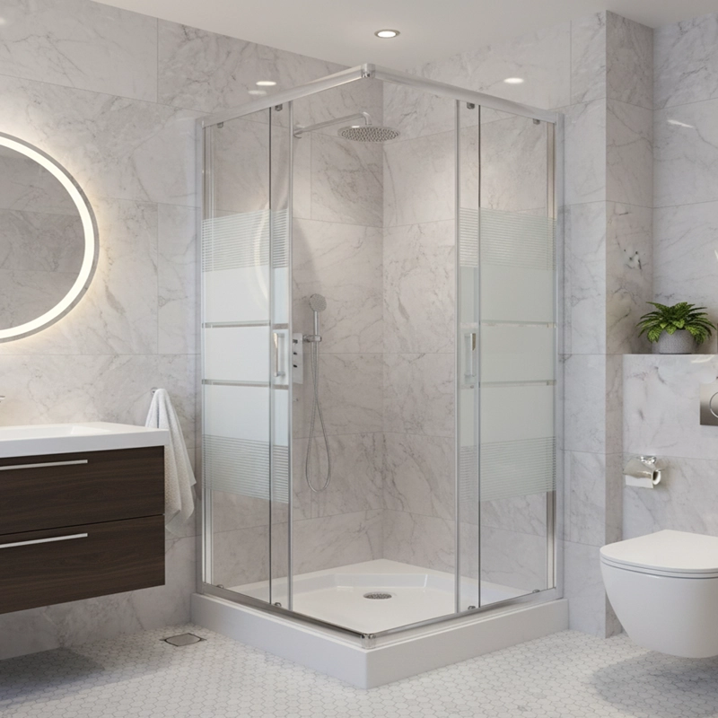 SHOWER DOOR JOYTEK STYLE RECTO BLANCO 90X90X198 CM (INCLUYE RECEPTACULO) - 5