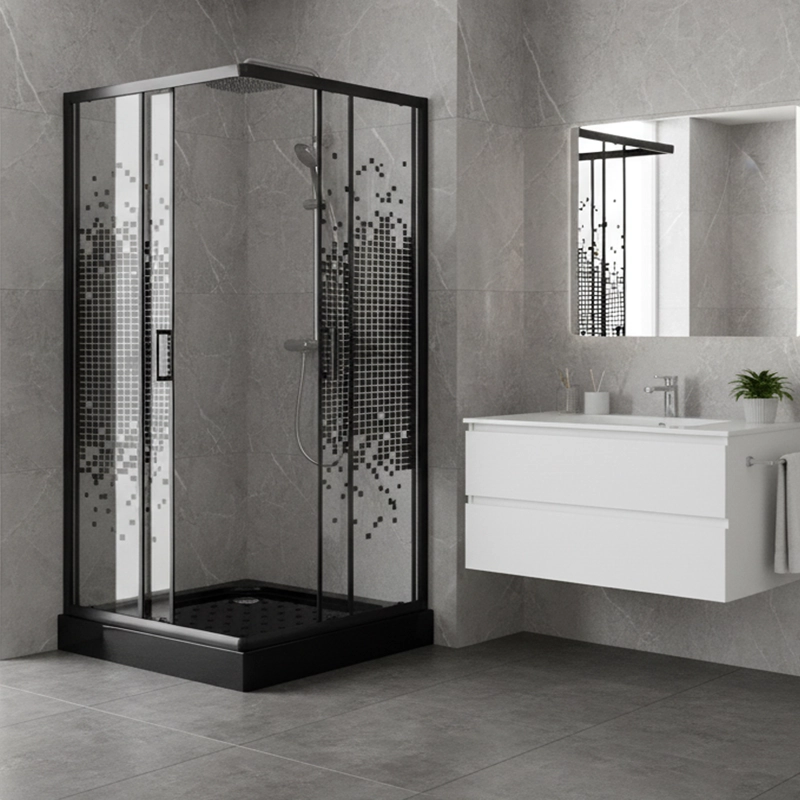 SHOWER DOOR JOYTEK RECTO MOSAIC BLACK 90X90199 CM (INCLUYE RECEPTACULO) - 3