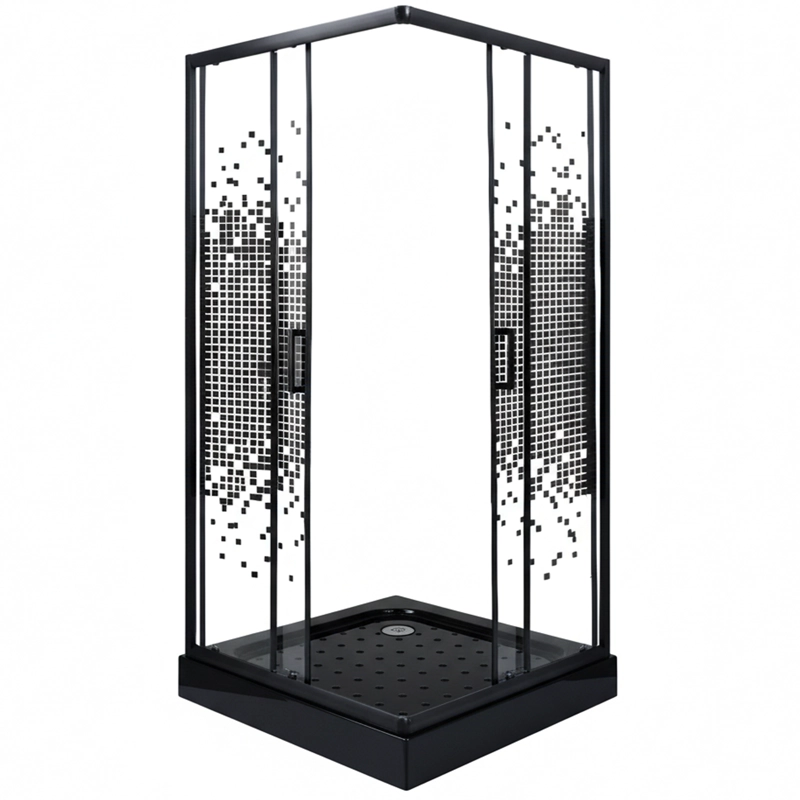 SHOWER DOOR JOYTEK RECTO MOSAIC BLACK 90X90199 CM (INCLUYE RECEPTACULO) - 6
