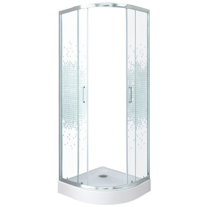 SHOWER DOOR  JOYTEK CURVO MOSAIC WHITE 70X70X199 CM (INCLUYE RECEPTACULO) - 7