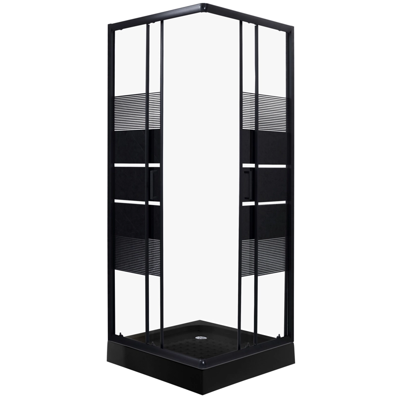 SHOWER DOOR JOYTEK RECTO STYLE NEGRO 80X80X198 CM (INCLUYE RECEPTACULO) - 7