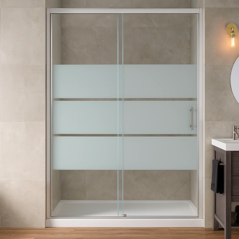 MAMPARA AJUSTABLE DE DUCHA STYLE 120-140 LINEAS BLANCAS (2 HOJAS) - 4