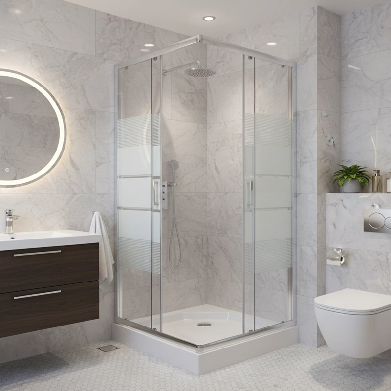 SHOWER DOOR JOYTEK RECTO STYLE BLANCO 80X80X198 CM (INCLUYE RECEPTACULO) - 6