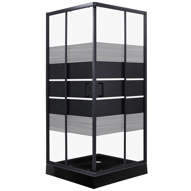 SHOWER DOOR JOYTEK STYLE RECTO NEGRO 90X90X198 CM (INCLUYE RECEPTACULO) - 1