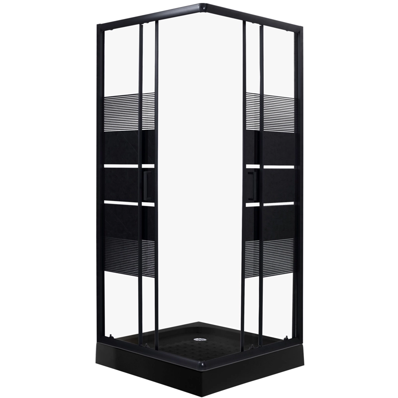 SHOWER DOOR JOYTEK STYLE RECTO NEGRO 90X90X198 CM (INCLUYE RECEPTACULO) - 7