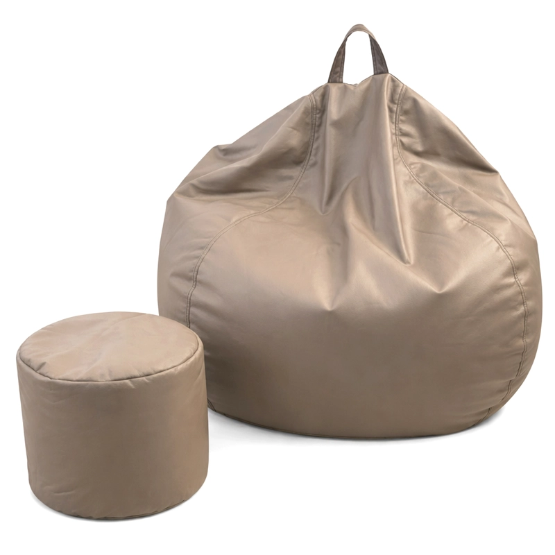 PUFF PERA ECO CUERO TALLA XL JOYTEK / 120X80CM CAFE - 3