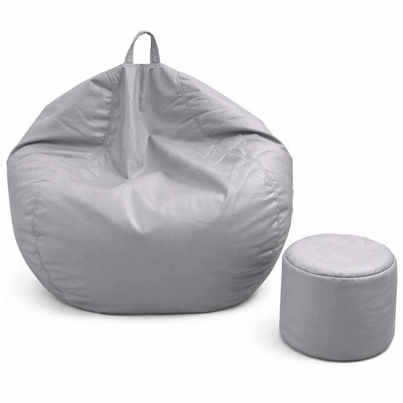 PUFF PERA ECO CUERO TALLA XL JOYTEK / 120X80CM GRIS - 3